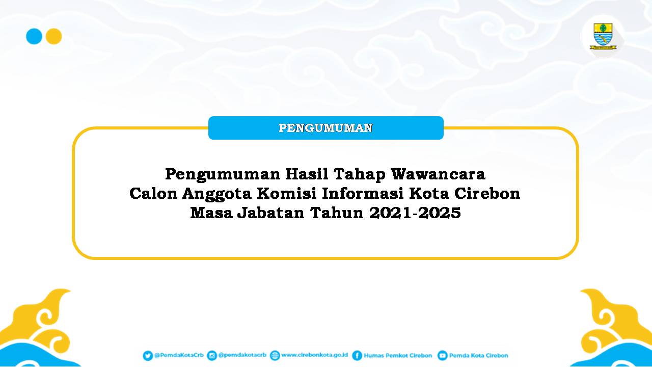 Pemerintah Daerah Kota Cirebon Gemah Ripah Loh Jinawi